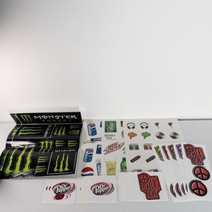 Monster Energy Peace Tea Pepsi Sticker Decal Lot